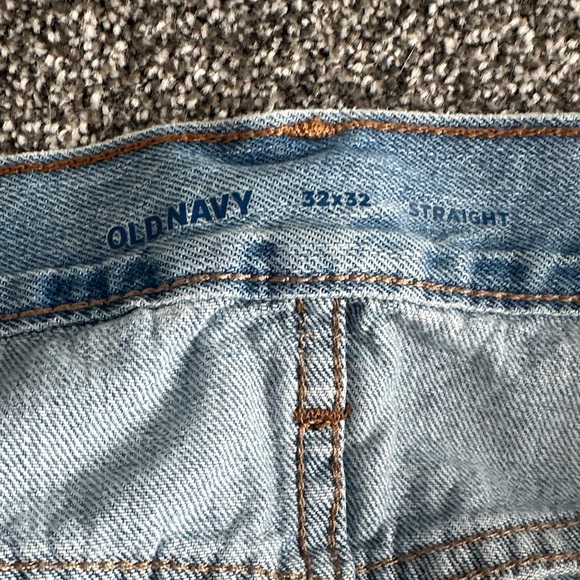 2/$20 JEANS WOMENS OLD NAVY Light Blue Lived In Denim 32x32 Straight Leg Loose - Picture 5 of 7
